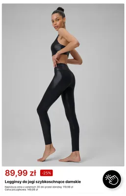 Legginsy do jogi szybkoschnące damskie 4F promocja w 4F