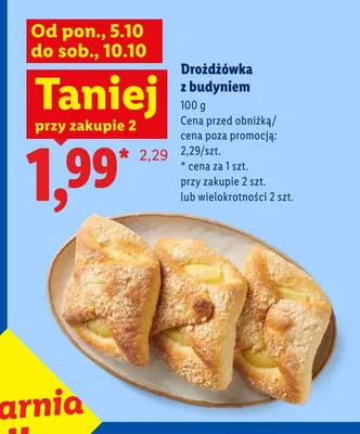 Drożdżówka z budyniem promocja w Lidl