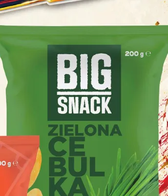 Chipsy Big Snack Zielona Cebulka promocja w Dino