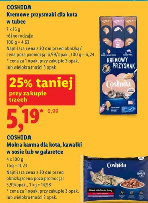 Kremowe przysmaki dla kota w tubce promocja w Lidl