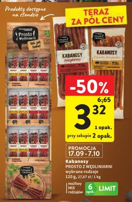 Kabanosy Prosto z Wędliniarni promocja w Intermarche