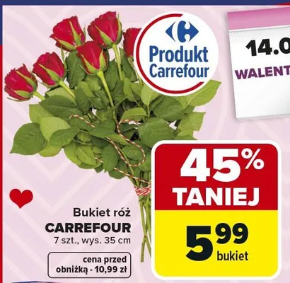 Bukiet róż promocja w Carrefour