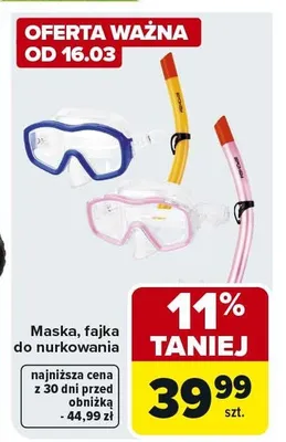 Maska, fajka do nurkowania promocja w Carrefour