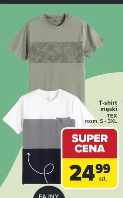 T-shirt męski TEX rozm. S - 3XL promocja w Carrefour
