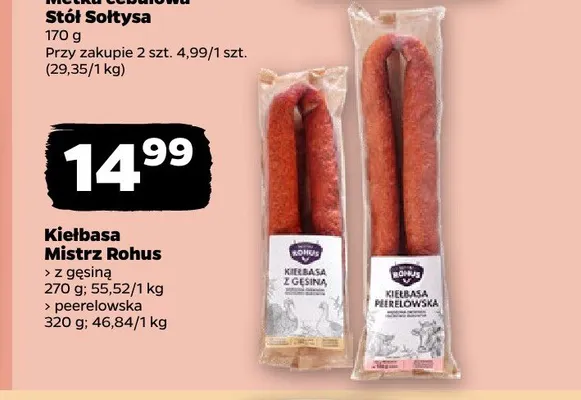 Kiełbasa peerelowska Mistrz Rohus promocja w Netto