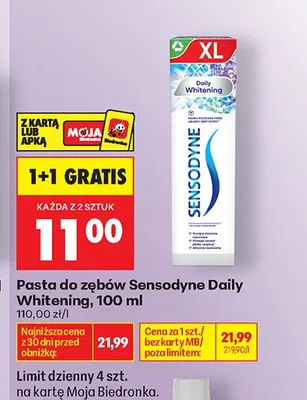 Pasta do zębów Sensodyne Daily Whitening promocja w Biedronka