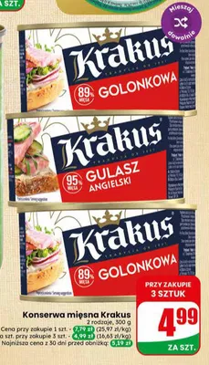 Konserwa mięsna Krakus promocja w Dino