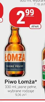 Piwo Łomża Jasne Pełne promocja w Delikatesy Sezam