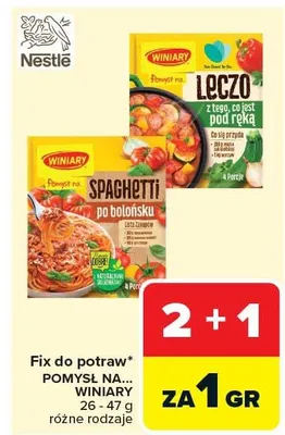 Fix do potraw spaghetti po bolońsku promocja w Carrefour
