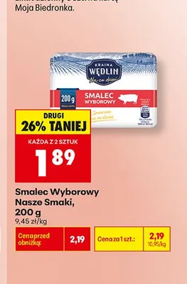 Smalec Wyborowy Nasze Smaki promocja w Biedronka