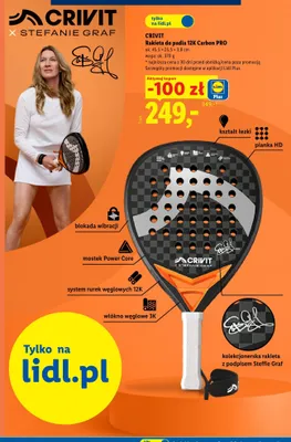 Rakieta do padla Crivit 12K Carbon PRO promocja w Lidl