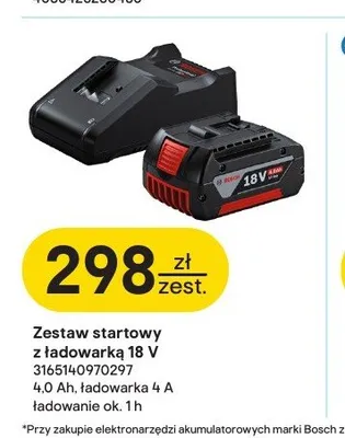Zestaw startowy z ładowarką Bosch promocja w Castorama