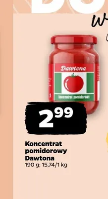 Koncentrat pomidorowy Dawtona promocja w Netto