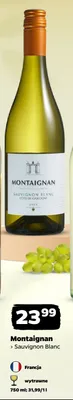 Wino białe Montaignan Sauvignon Blanc wytrawne Francja promocja w Netto