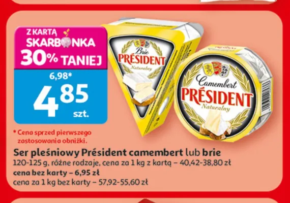 Ser pleśniowy Président Camembert promocja w Auchan