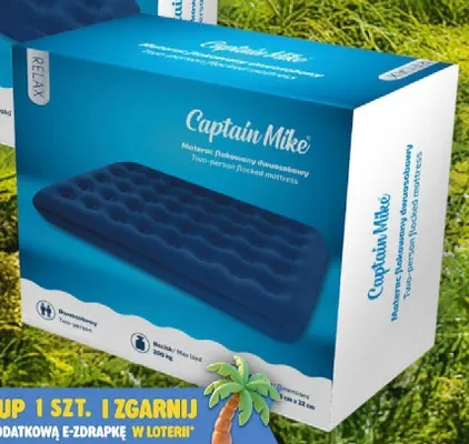 Materac flokowany dwuosobowy Captain Mike promocja w POLOmarket