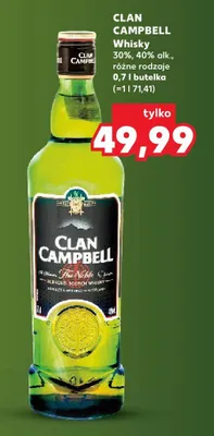 Whisky Clan Campbell 40% promocja w Kaufland