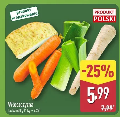 Włoszczyzna tacka Aldi promocja w Aldi
