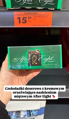 Czekoladki deserowe z kremowym orzężwiająco nadzienieniem miętowym promocja w Biedronka