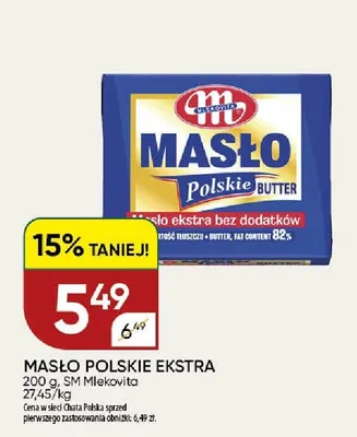 Masło Polskie Ekstra SM Mlekovita promocja w Chata Polska