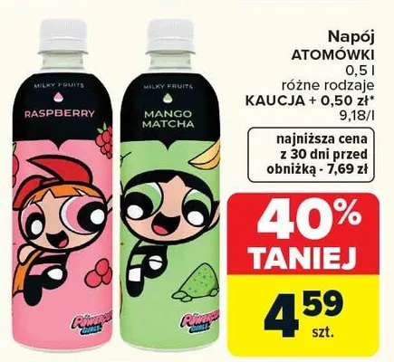Napój różne rodzaje promocja w Carrefour
