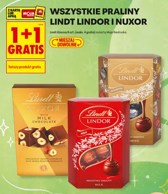 Praliny Lindt Lindor Milk promocja w Biedronka
