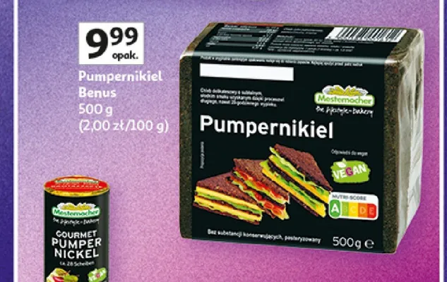 Pumpernikiel Benus promocja w Auchan