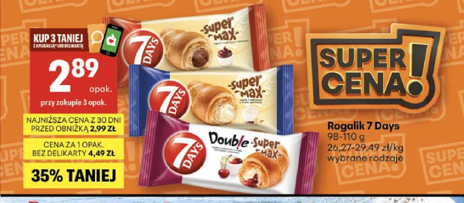 Rogalik 7 Days Double Super Max promocja w Delikatesy Centrum