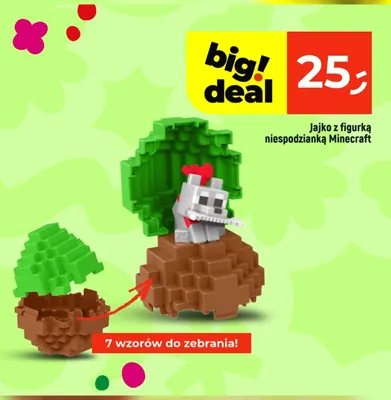 Jajko z figurką niespodzianką Minecraft promocja w Dealz