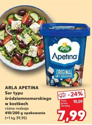 Ser typu śródziemnomorskiego w kostkach Arla Apetina Original promocja w Kaufland