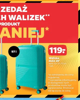 Walizka duża 28" 97 l promocja w Netto