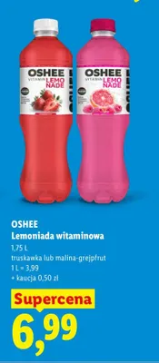 Oshee Lemoniada witaminowa malina-grejpfrut promocja w Lidl