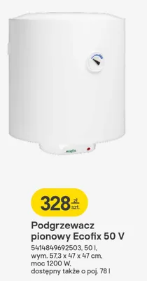 Podgrzewacz pionowy Ecofix 50 V promocja w Castorama