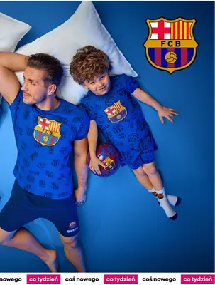 Piżama chłopięca lub męska 100% bawełny FC Barcelona promocja w Pepco