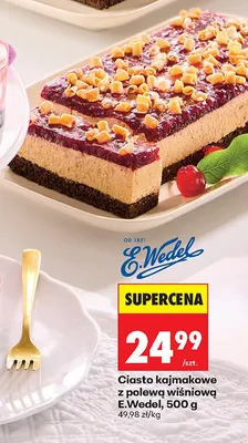 Ciasto kajmakowe z polewą wiśniową promocja w Biedronka