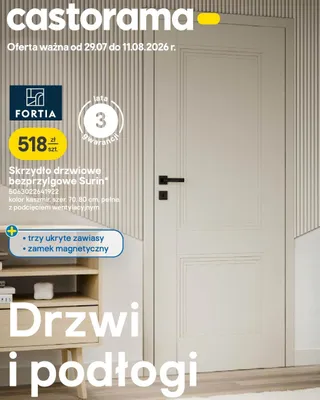 Skrzydło drzwiowe bezprzylgowe Fortia Surin promocja w Castorama