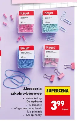 Spinacze biurowe Kayet 120-pak promocja w Biedronka