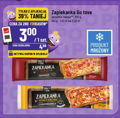 Zapiekanka kebab z kurczaka z serem mozzarella Go tove promocja w POLOmarket