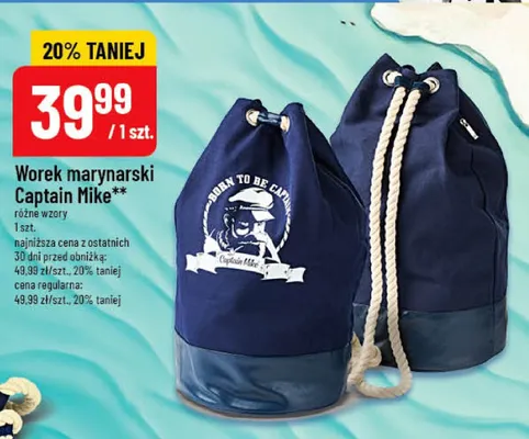Worek marynarski Captain Mike promocja w POLOmarket