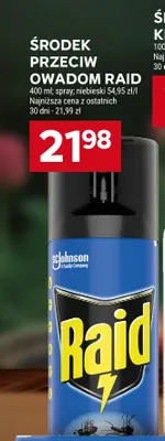 Środek przeciw owadom Raid niebieski promocja w Stokrotka