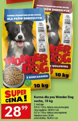 Karma dla psa Wonder Dog sucha promocja w Twój Market