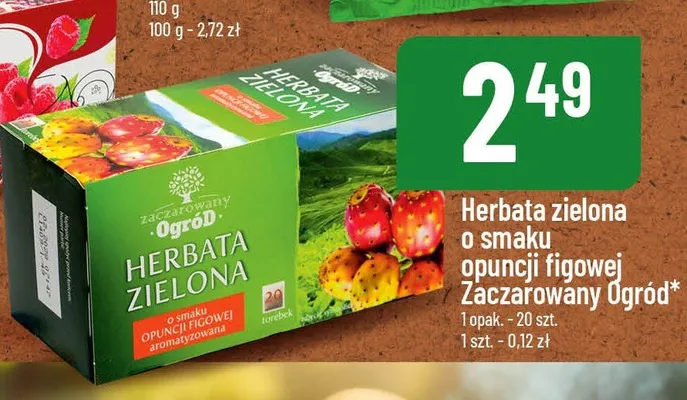 Herbata zielona o smaku opuncji figowej promocja w POLOmarket