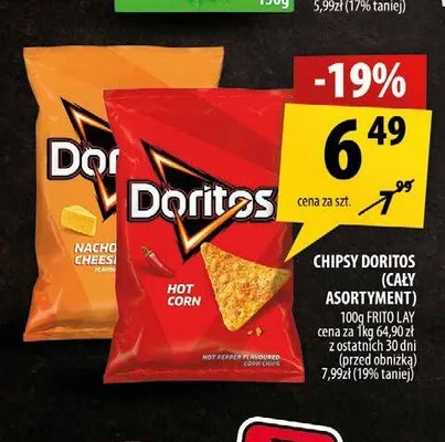 Chipsy Doritos Nacho Cheese promocja w Arhelan