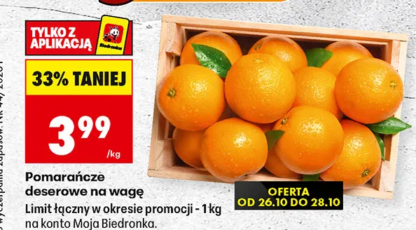 Pomarańcze deserowe promocja w Biedronka