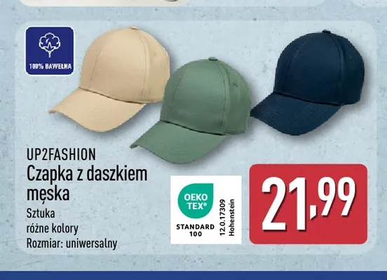 Czapka z daszkiem męska UP2FASHION promocja w Aldi