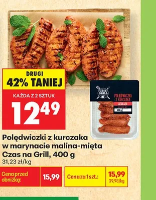 Polędwiczki z kurczaka w marynacie malina-mięta Czas na Grill promocja w Biedronka