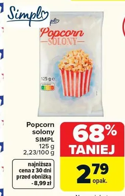Popcorn solony promocja w Carrefour
