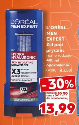 Żel pod prysznic L'Oréal Men Expert Hydra Hyaluronic promocja w Kaufland