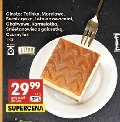 Ciasto Tofinka Bizon promocja w Delikatesy Centrum