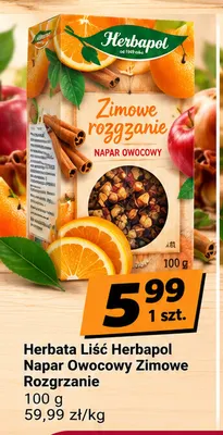 Herbata liściasta napar owocowy Zimowe Rozgrzanie Herbapol promocja w emma MARKET